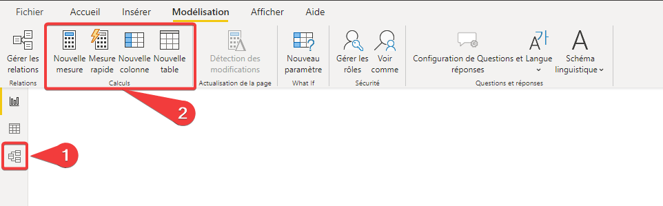 Ecran de Power BI Desktop