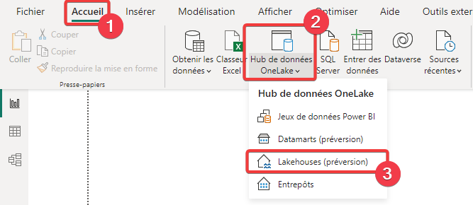 Création du rapport Power BI - étape 1