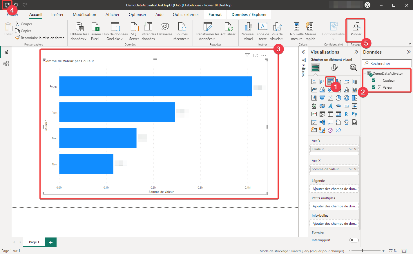 Création du rapport Power BI - étape 5