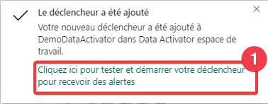 Création d’un déclencheur avec Power BI - étape 3