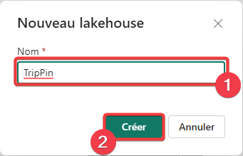 Création d’un lakehouse - étape 2