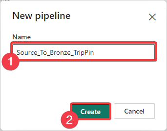 Création d’un pipeline - étape 2