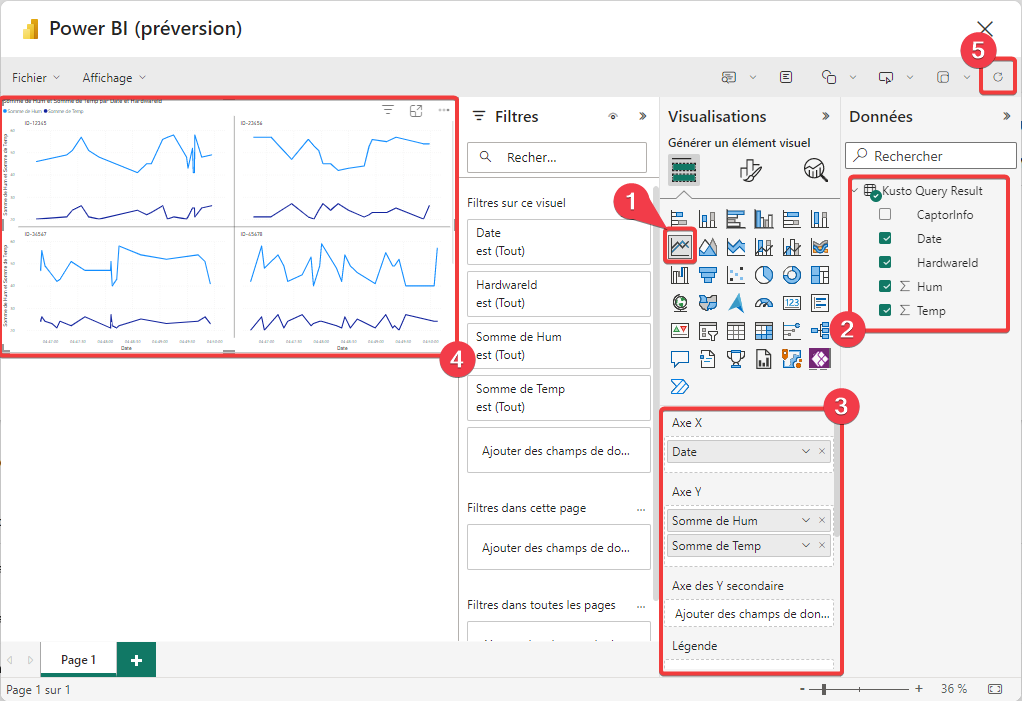 Création du rapport Power BI - étape 2