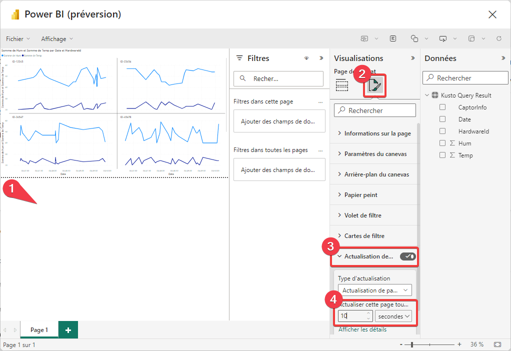 Création du rapport Power BI - étape 3