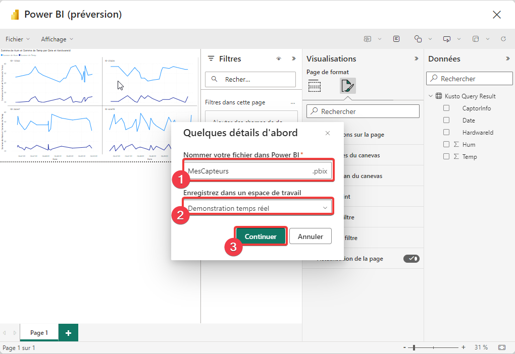 Création du rapport Power BI - fin