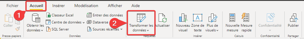 Ouvrir l’éditeur Power Query