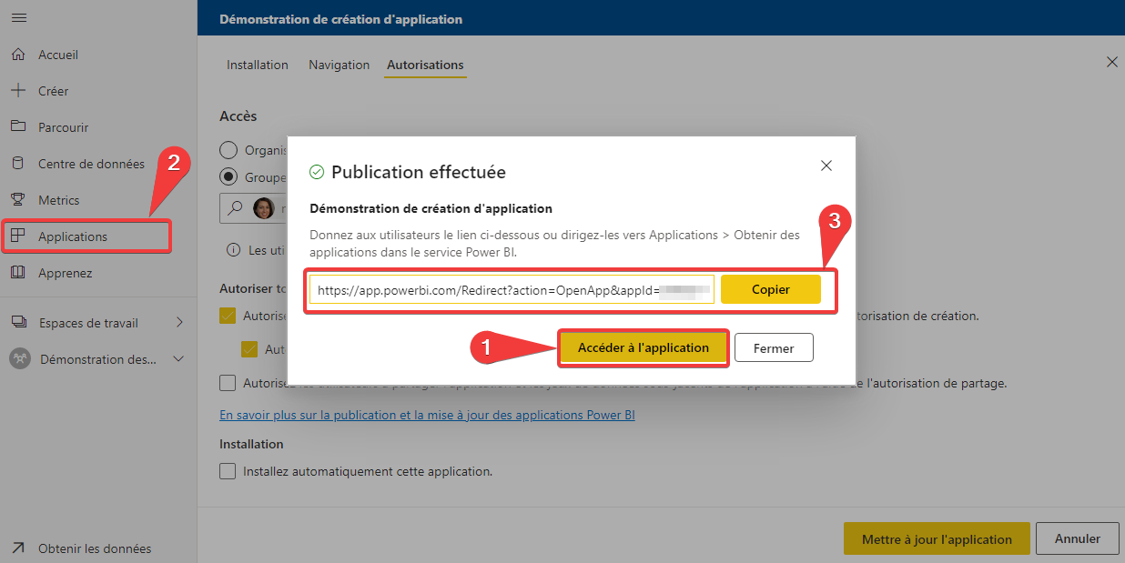 Finalisation de la création de l’application