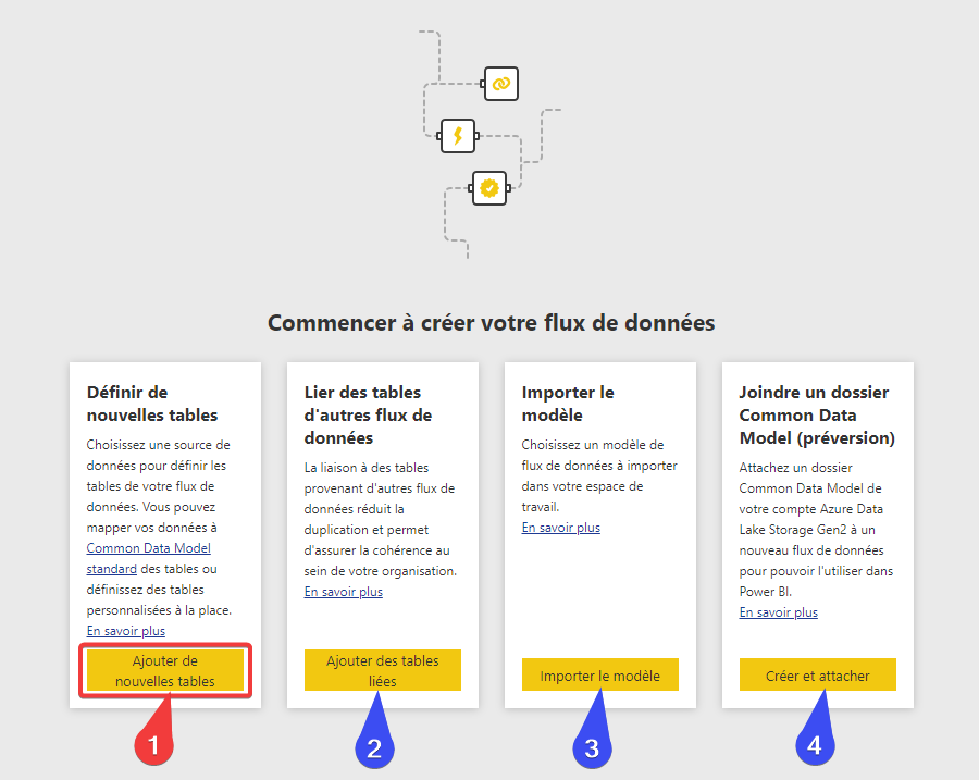 Créer un flux de données - étape 2