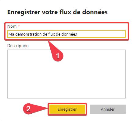 Enregistrement du flux de données