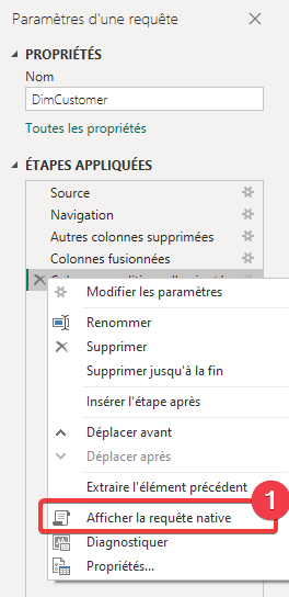 Requête Power Query avec et sans Query Folding