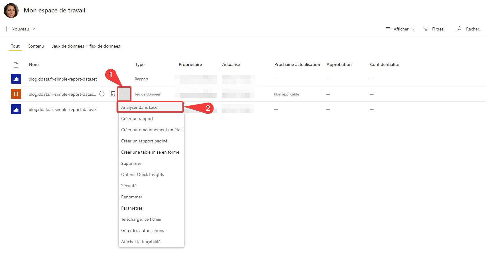 Analyser dans Excel