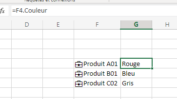 Utilisation des types de données dans Excel - étape 5