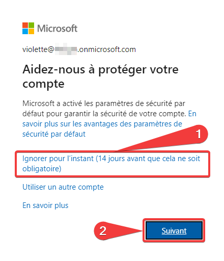 Rappel d&rsquo;activation de la MFA