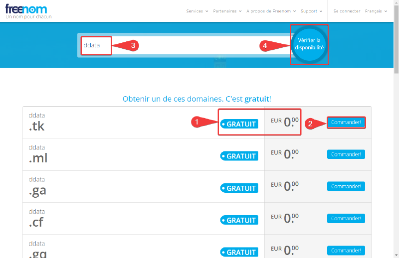 Choix du nom de domaine
