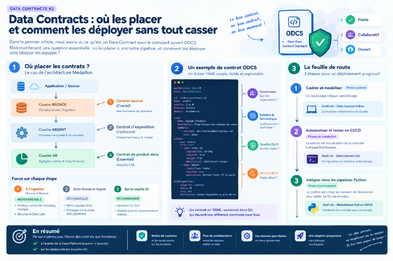 Utiliser les data contracts avec le standard ouvert ODCS.