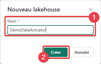 Création d&rsquo;un lakehouse - étape 2