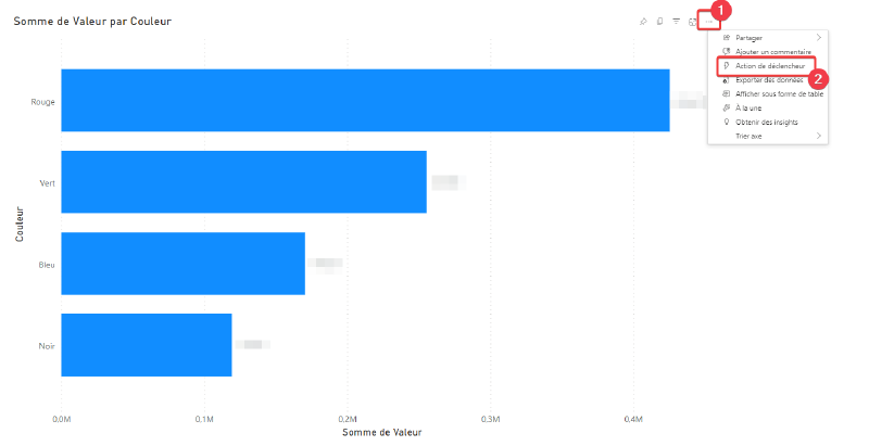 Création d&rsquo;un déclencheur avec Power BI - étape 1