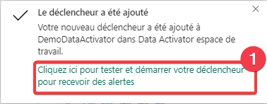 Création d&rsquo;un déclencheur avec Power BI - étape 3