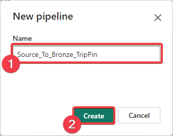 Création d&rsquo;un pipeline - étape 2