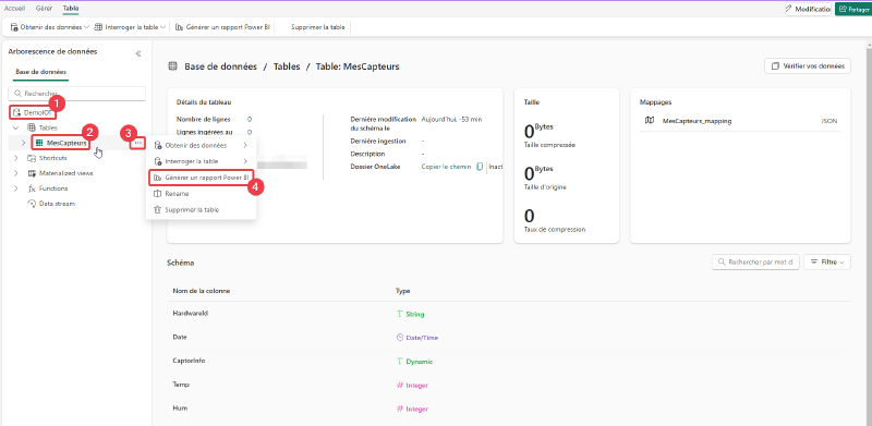 Création du rapport Power BI - étape 1