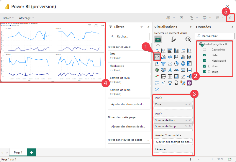 Création du rapport Power BI - étape 2