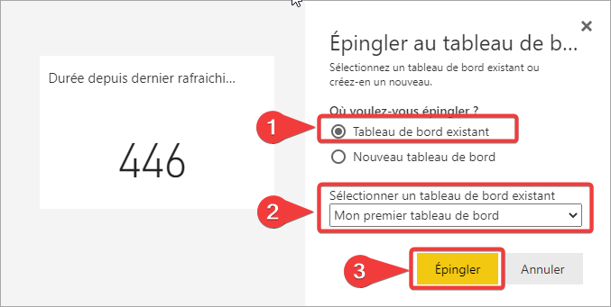 Ajouter à un tableau de bord
