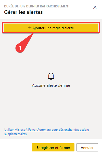 Créer une alerte