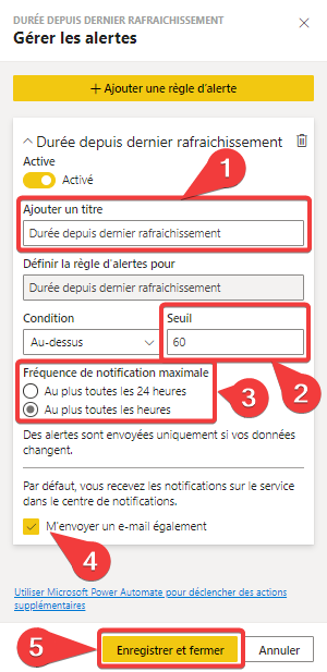 Définir une règle