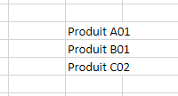 Utilisation des types de données dans Excel - étape 1