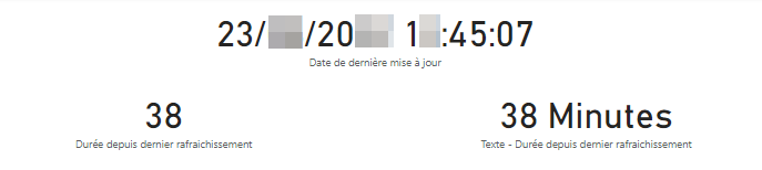 Affichage des 3 mesures