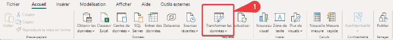 Accéder à l&rsquo;éditeur Power Query