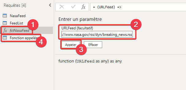 Test de la fonction Power Query d&rsquo;intégration d&rsquo;un flux RSS